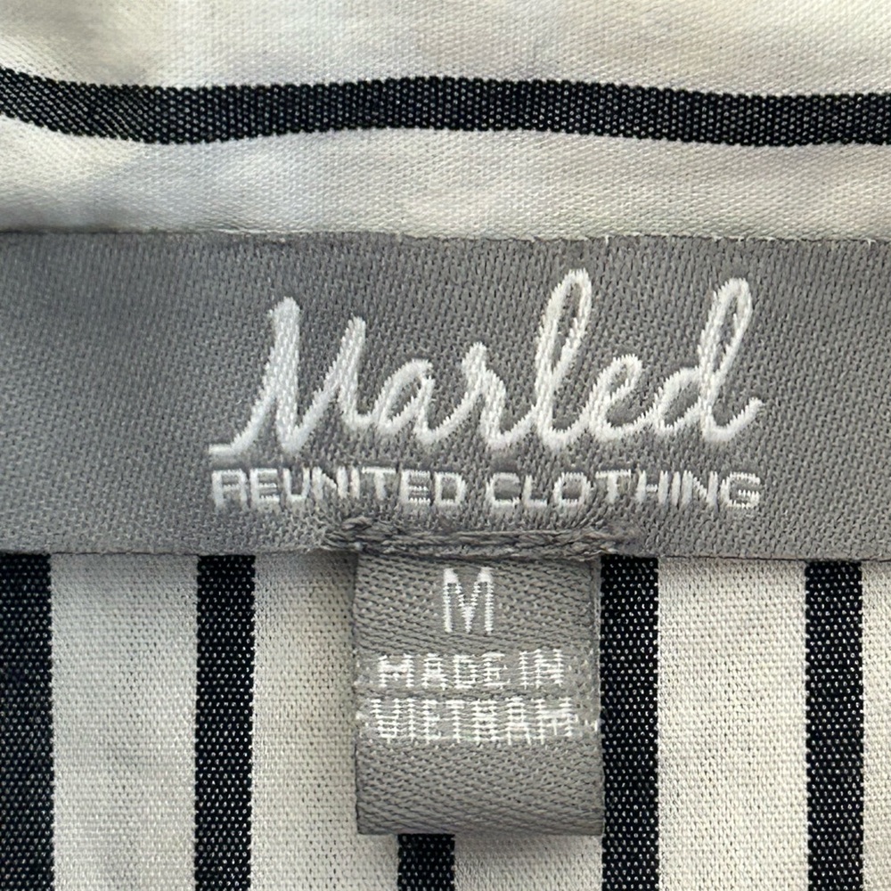 Marled Reunited Clothing Striped Wrap Midi Dress Size M - Picture 2 of 7